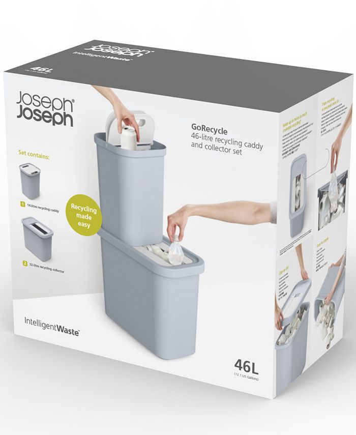 Joseph Joseph GoRecycle 46-Liter Recycling Collector & Caddy Set - Gray