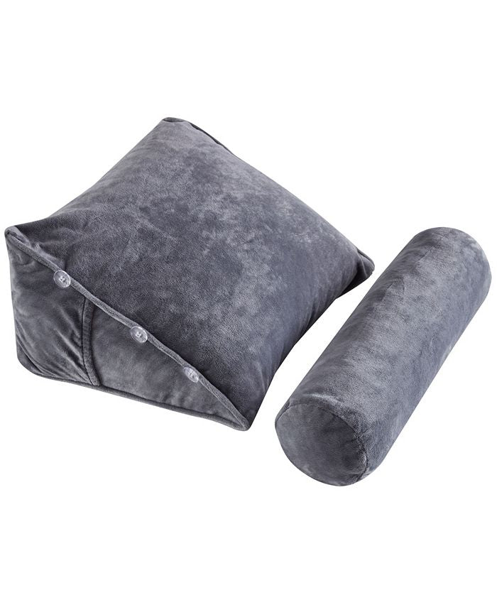 Cheer Collection Bolster Wedge Pillow - Gray - Bolster