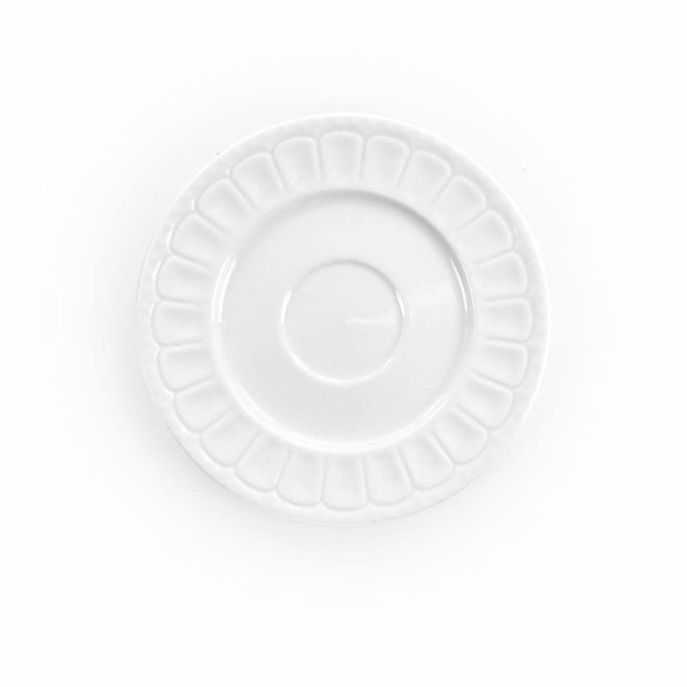 Elama 10-fl oz Ceramic White Cup and Saucer Set of: 6