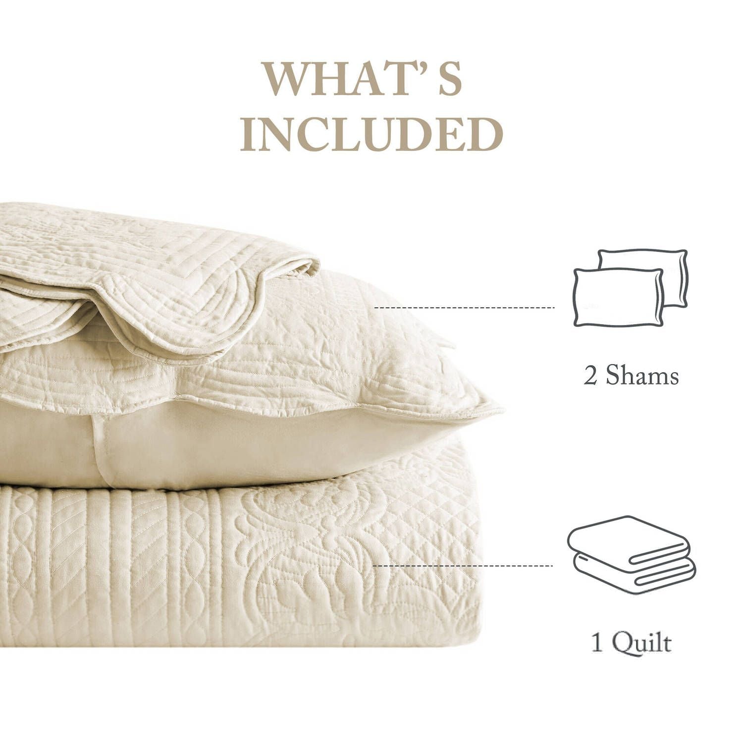 Madison Park Marino 3-Piece Quilt Set with Shams