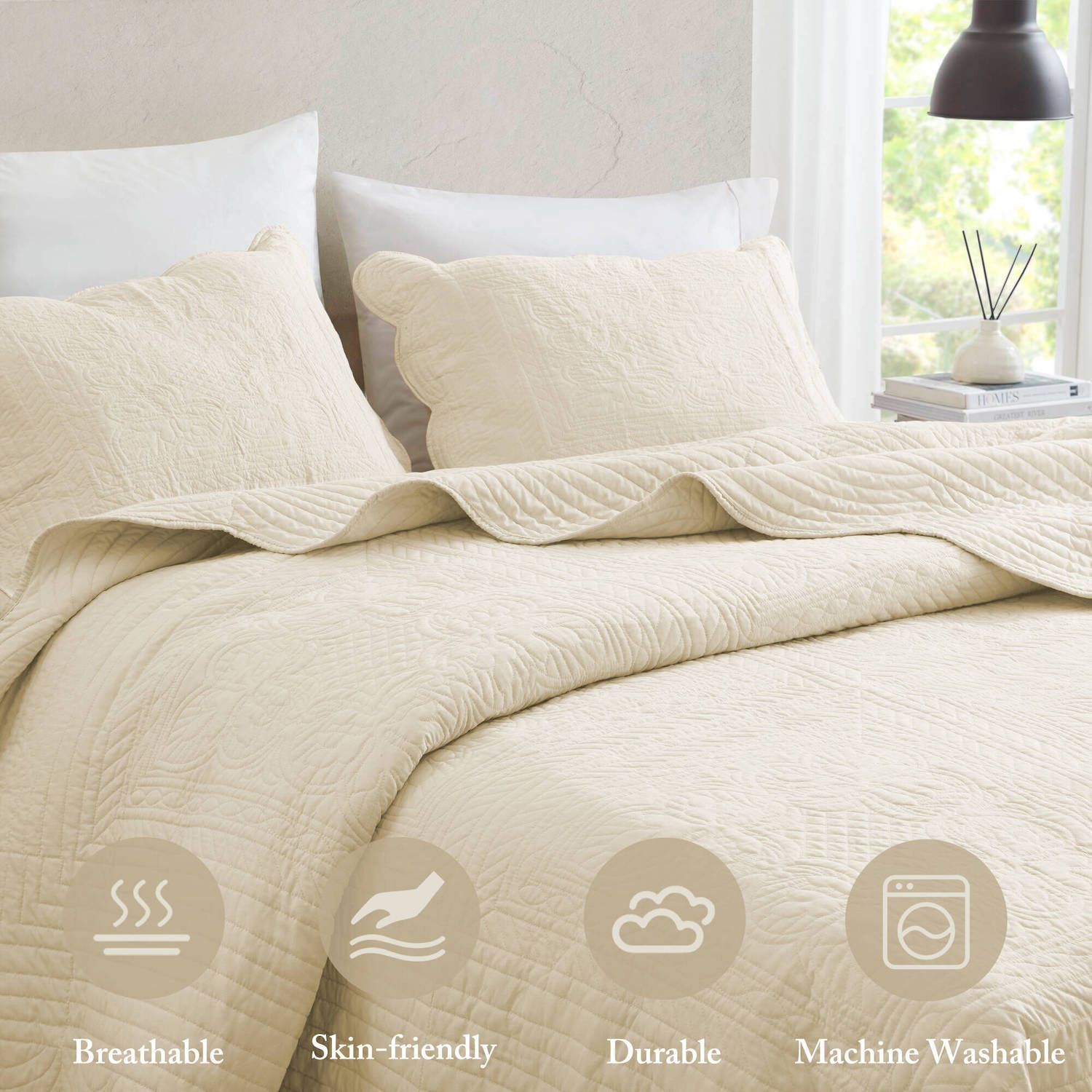 Madison Park Marino 3-Piece Quilt Set with Shams