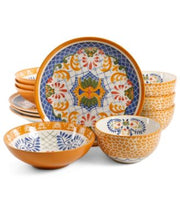 Laurie Gates Velletri 12-piece Hand Painted Multiple