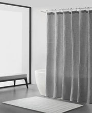 Vera Wang Vera Wang Marled Waffle Yarn D Pastel Gray Shower Curtain