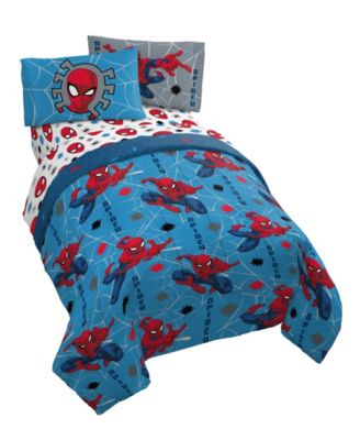 Spider-Man Spider-Man Burst 4 Piece Sheet Multi-Color Full Sheet Set