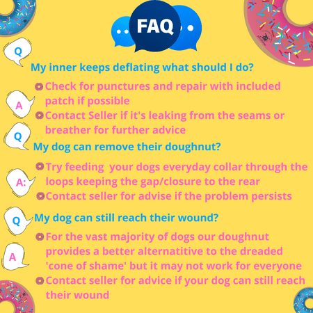 Dog Donut Collar | Great Alternative to a Traditional Dog Cone or a Soft Dog Cone Collar | Our Inflatable Dog Cone is an Excellent Cone for Dogs after Surgery | Dog Cones for Large Dogs (Blue) - Open Box