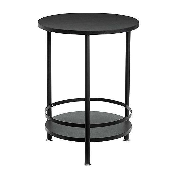 Honey-Can-Do® 2-Tier Round Accent Table in Black