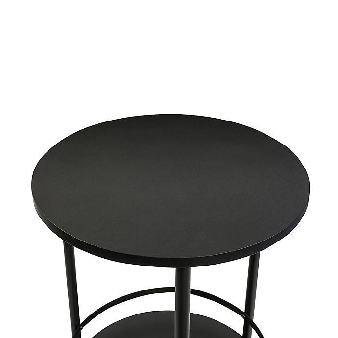 Honey-Can-Do® 2-Tier Round Accent Table in Black