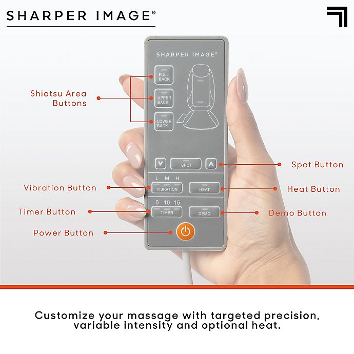 Sharper Image  4-Node Shiatsu Massager Seat Topper
