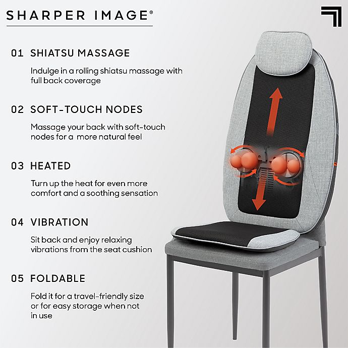 Sharper Image  4-Node Shiatsu Massager Seat Topper
