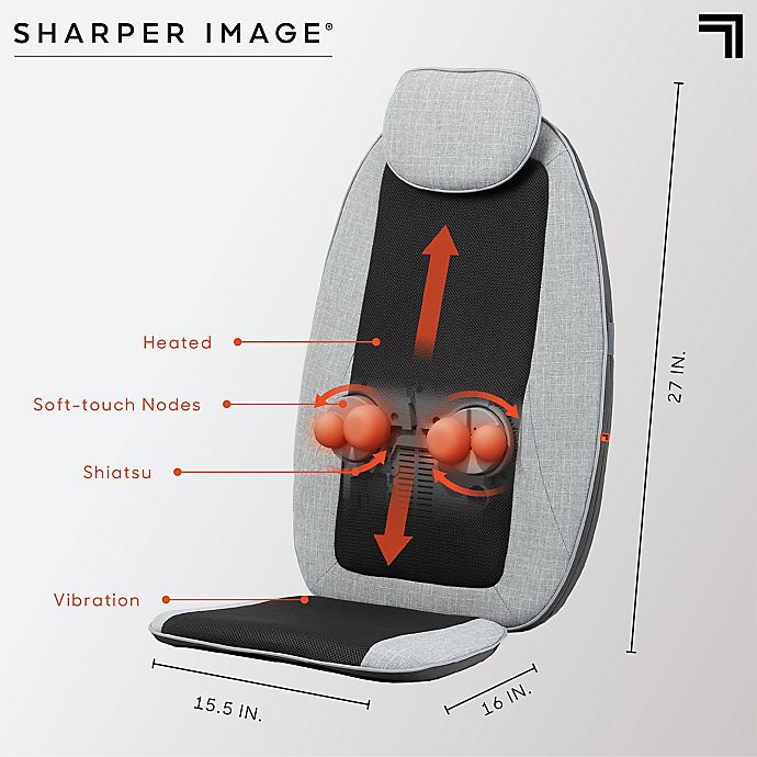 Sharper Image  4-Node Shiatsu Massager Seat Topper