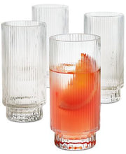 Hotel Collection Fluted Highball Glasses, Set o Clear