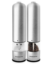 OVENTE Professional 2 Piece Electric Salt and Pepper Grinder Set - Gray
