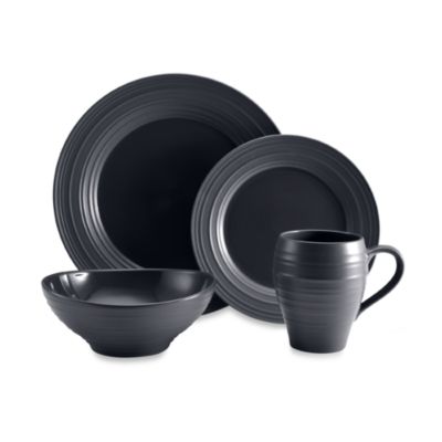 Mikasa Swirl Ombre 4-pc. Dinnerware Set, Grey