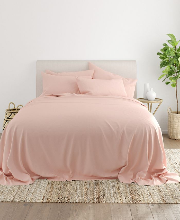 Style Simplified by The Home Collection 4 Piece Bed Sheet Set, Queen - Pink - Queen