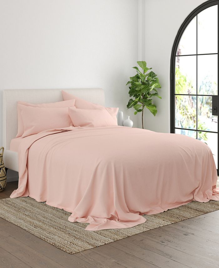 Style Simplified by The Home Collection 4 Piece Bed Sheet Set, Queen - Pink - Queen
