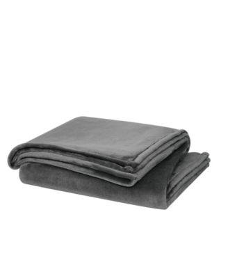 Cannon Cannon Solid Plush Blanket, Tw Gray TwinTwin XL