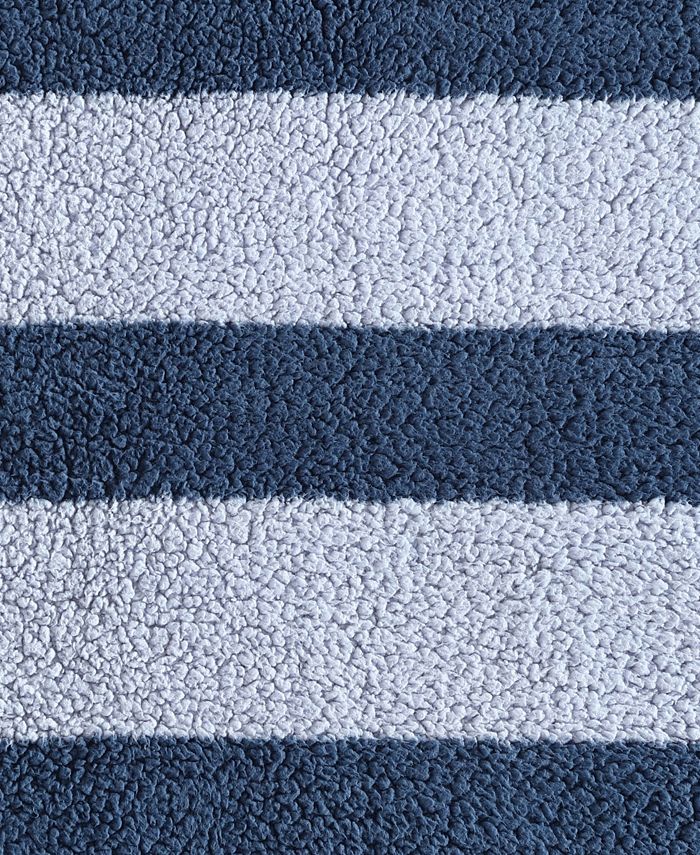 Nautica Lawndale Sherpa Reversible Throw Blanket, 60" x 50" - Blue - Throw