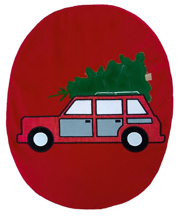 Home for the Holidays Car Bath 2 Piece Set - Red - Shower Curtain