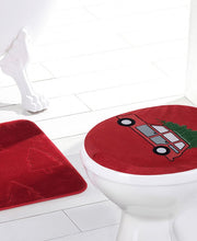 Home for the Holidays Car Bath 2 Piece Set - Red - Shower Curtain