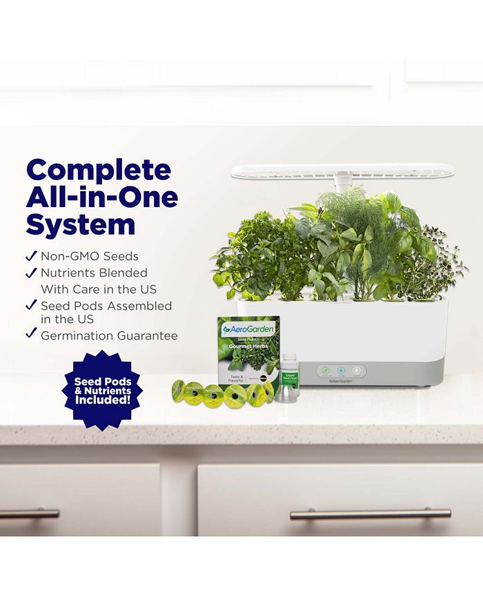 AeroGarden Harvest Slim Hydroponic Indoor Garden - White