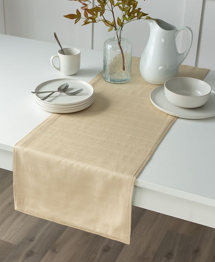 Benson Mills Madison Solid Table Runner, 16" x 80" - Tan/Beige