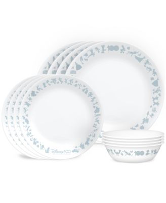 Corelle Disney Commemorative Series 12 White