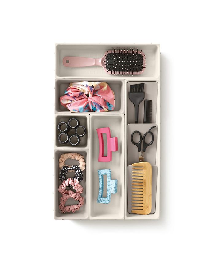 Joseph Joseph Viva 7-piece Makeup Drawer Organizer Set - Tan/Beige