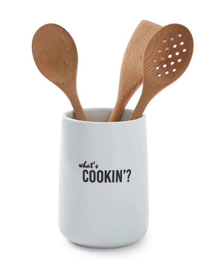 The Cellar Porcelain Utensil Crock - White