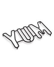 The Cellar "Yum" Black Wire Trivet - White