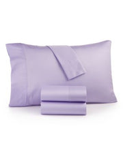 Charter Club Solid Cotton 250-Thread Count Purple Twin