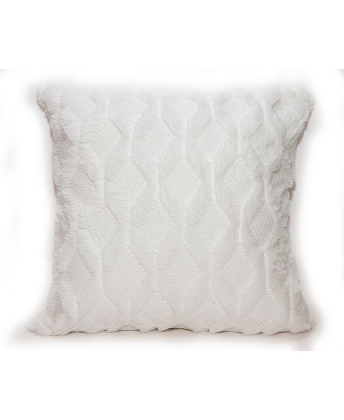 Jill Zarin Geo Diamond Decorative Pillow, 18" x 18" - White - 18" Square Decorative Pillow