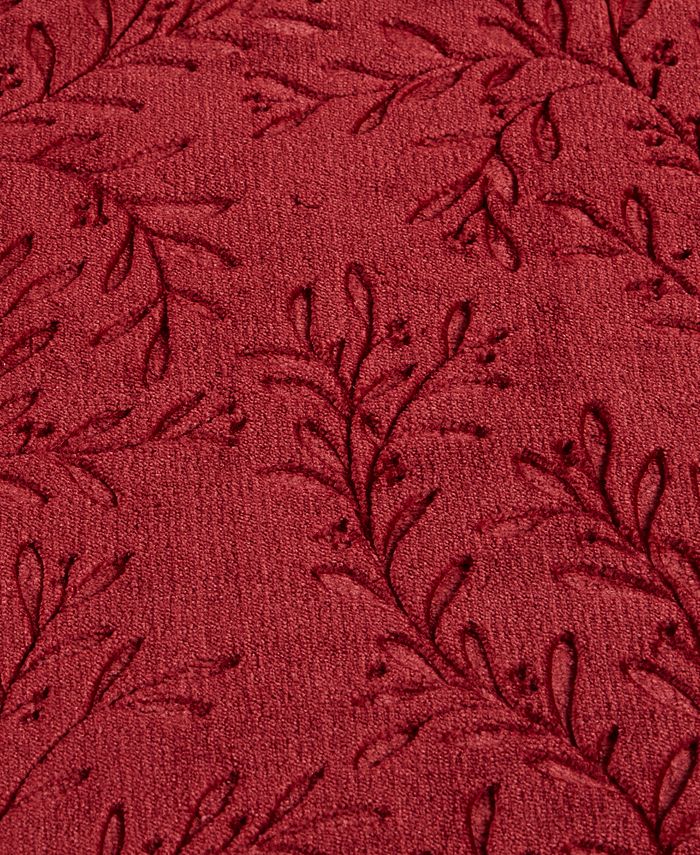 Charter Club Embossed Plush Reversible Sherpa Throw, 50" x 60", Created for Macy's - Red - Throw