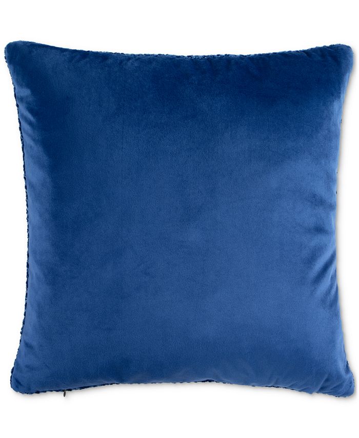 Lush Decor Braided Decorative Pillow, 18" x 18" - Blue - 18" Square Decorative Pillow