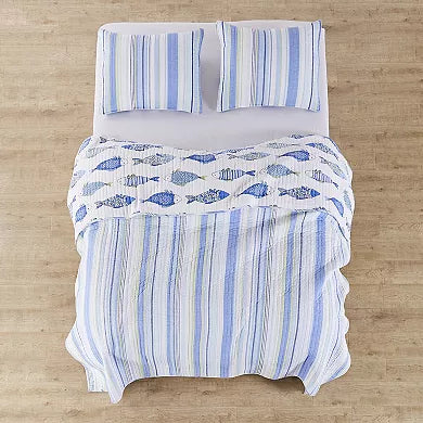 Levtex Home Catalina Fish Quilt Set - King