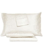 Art of the Weave Woven Jacquard Feather Design White California King