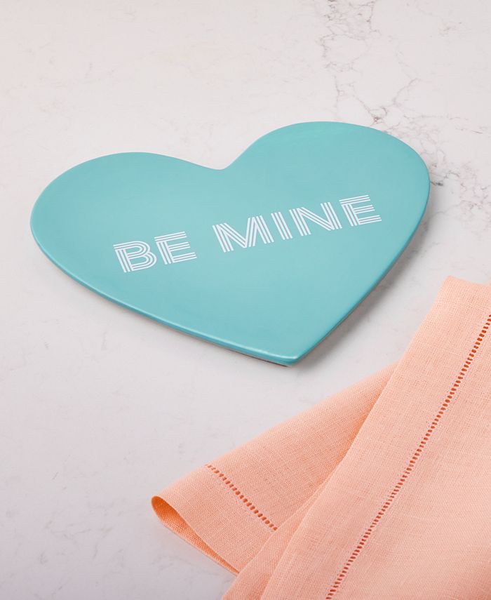 The Cellar Be Mine Heart Stoneware Trivet, Created for Macy's - White