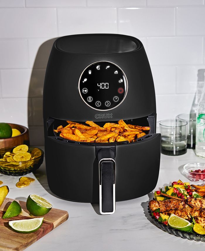 Crux 3.7-Qt. 1300 Watt Nonstick Digital Air Fryer - Black