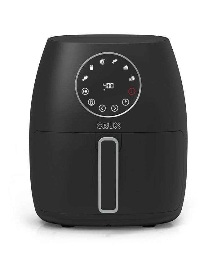 Crux 3.7-Qt. 1300 Watt Nonstick Digital Air Fryer - Black