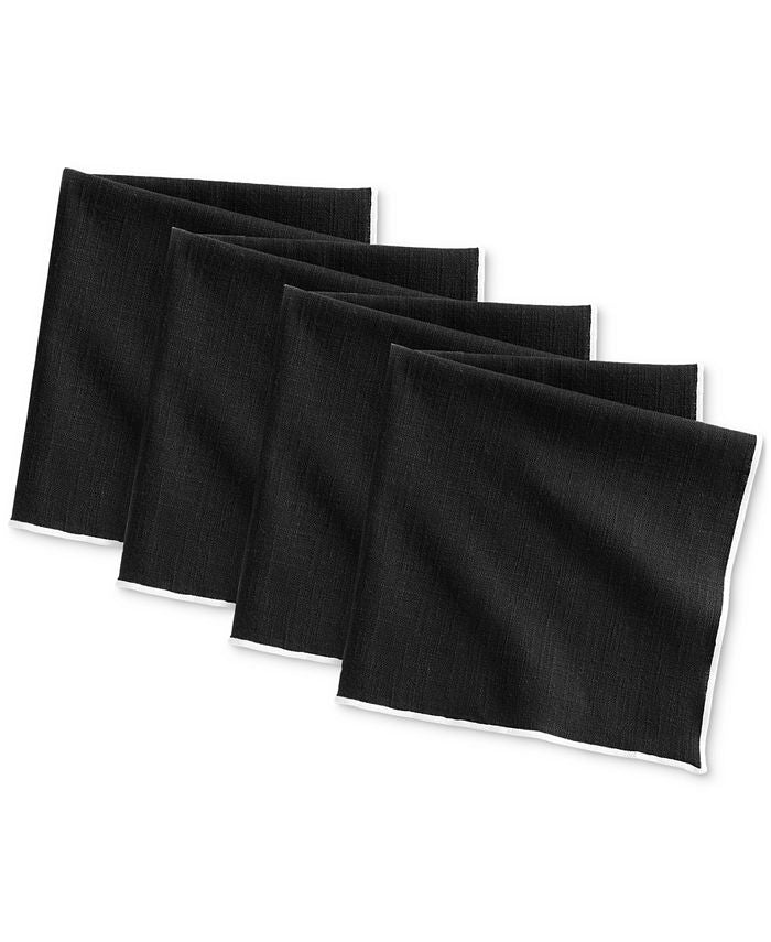 Villeroy & Boch Manufacture Rock Napkins, Set of 4 - Black - Napkin