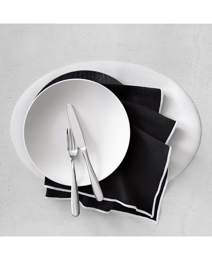 Villeroy & Boch Manufacture Rock Napkins, Set of 4 - Black - Napkin