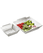 The Cellar Set of 2 Grill Baskets - White