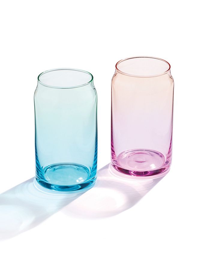 Cambridge Colorful Ombre Beer Can Glasses, Set of 2 - Multi