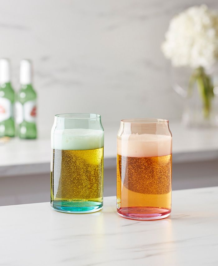 Cambridge Colorful Ombre Beer Can Glasses, Set of 2 - Multi