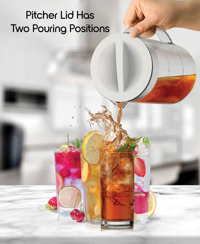 Tzumi Puree Iced Tea and Iced Coffee Maker, 2-Quart  - White