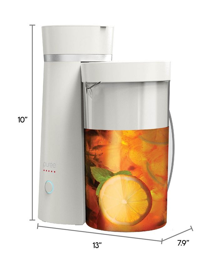 Tzumi Puree Iced Tea and Iced Coffee Maker, 2-Quart  - White