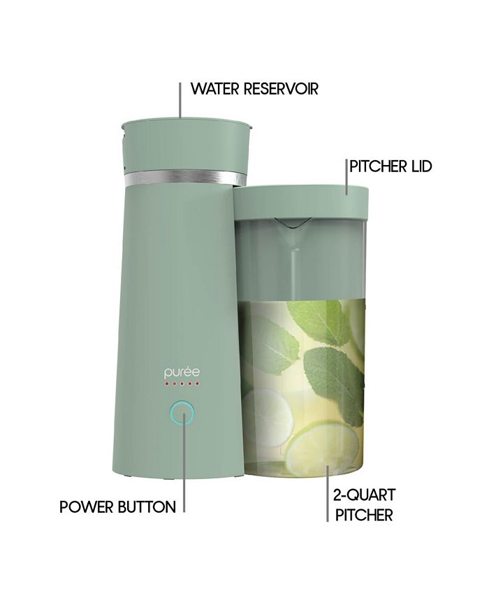 Tzumi Puree Iced Tea and Iced Coffee Maker, 2-Quart  - Green