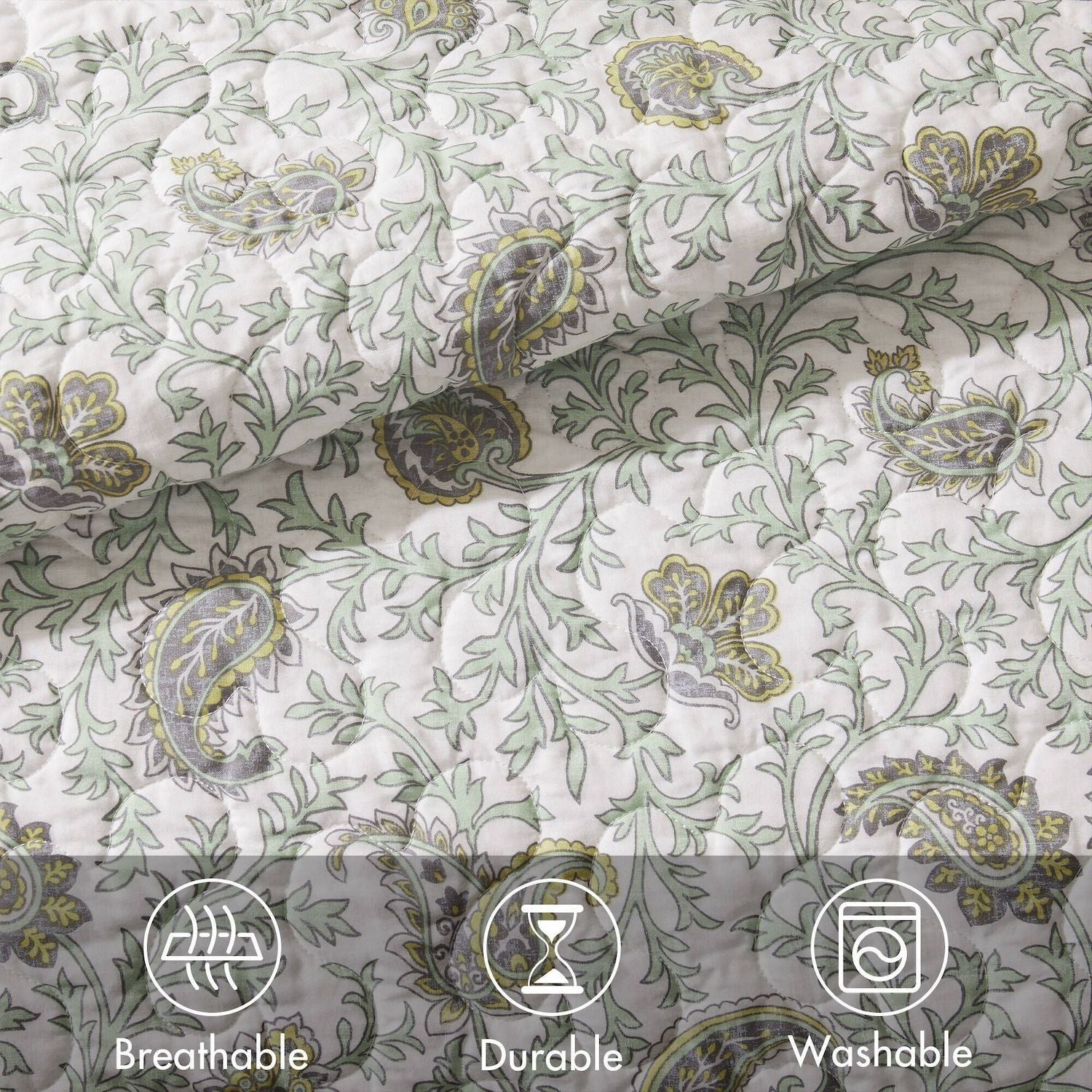 Madison Park 6-Piece Vanessa Quilt Set with Shams and Throw Pillows