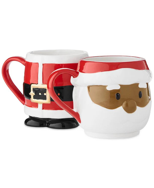 Holiday Lane Set of 2 Stackable Christmas Mugs