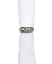 Chilewich Mini Basketweave Stainless Steel Napkin Ring (Silver, 0.5)