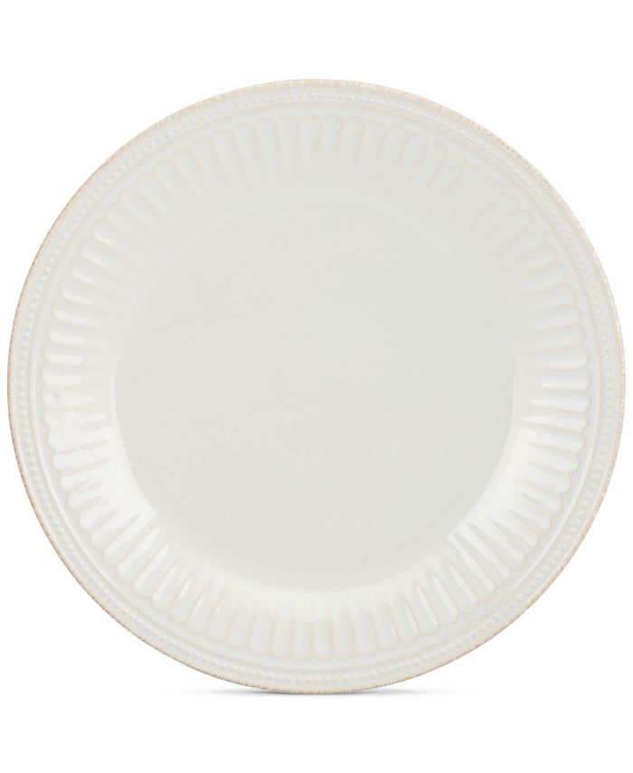Lenox Dinnerware Stoneware French Perle Groove White Dinner Plate - White